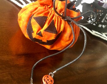 Jack-o-Lantern Dice Bag
