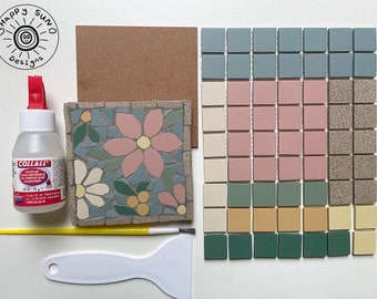 DIY Floral Mosaic Coaster Kit