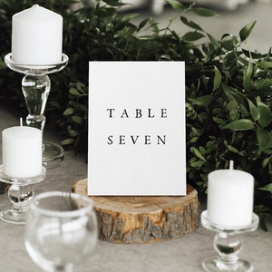 Elegant Wedding Table Number Template, Minimalist Wedding Table Numbers, Templett Table Numbers, Reception Table Numbers, LZBTH image 4