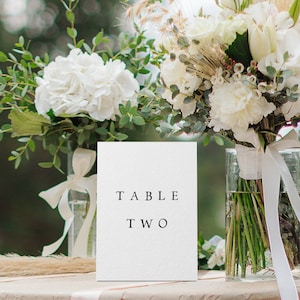 Modern Table Numbers Template, Minimal Table Numbers, Minimal Wedding Table Numbers, Printable Table Numbers, Modern Wedding Template #LZBTH