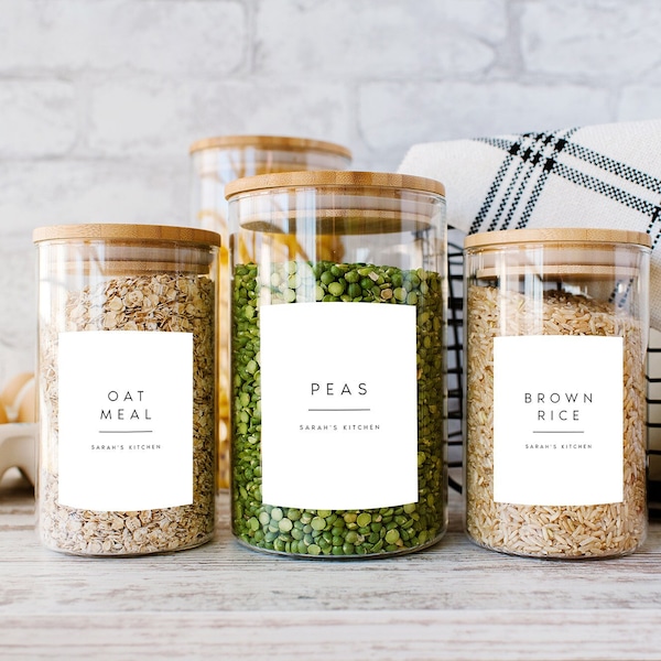 Minimalist Pantry Labels - Etsy Canada