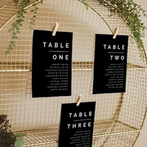 Minimalist Wedding Seating Card Template, Seating Plan, Editable, Instant Download Seating Chart, Templett, Modern Calligraphy, #ELNA
