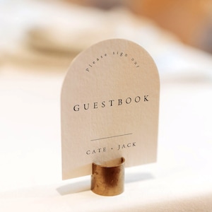 Arched Guestbook Wedding Sign Template, Guest Book Wedding Signage, Instant Download, Printable Minimalist Sign, Editable Template, #CATE