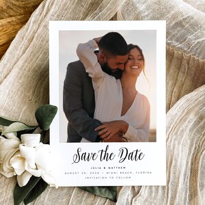 Save The Date Template with Photo, Save The Date Card with Photos, Save The Date Digital Download, Editable Template, Templett, #JLIA