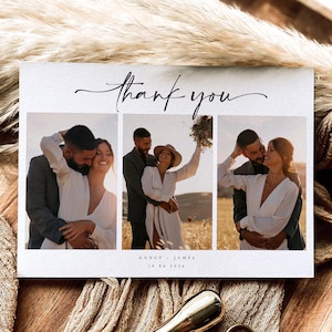 Cartões de agradecimento IMPRESSOS E ENVIADOS, Cartão de agradecimento de casamento com foto, Cartão de agradecimento com foto, Cartões de agradecimento simples personalizados, #NNC