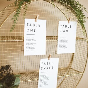 Minimalist Wedding Seating Card Template, Seating Plan, Editable, Instant Download Seating Chart, Templett, Modern Calligraphy, #SRH