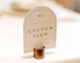 Elegant ARCHED Wedding Sign Template, Minimalist Custom Sign Printable, 5x7 & 8x10, Wedding Template, Vertical Wedding Sign, TEMPLETT, #MDLN