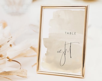 Nude Wedding Table Numbers - Etsy
