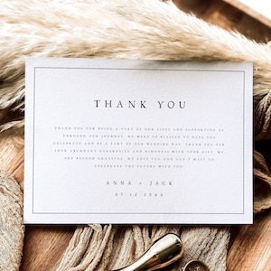 Tarjetas de agradecimiento, tarjeta de agradecimiento de boda impresa, nota de agradecimiento para boda, tarjetas de agradecimiento personalizadas, agradecimiento simple, #NNA