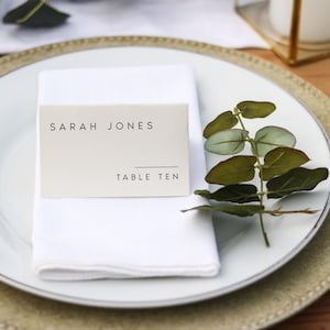 Plantilla minimalista para tarjetas de lugar de boda, tarjeta de lugar editable, tarjeta de lugar en blanco y negro, tarjetas de boda, tarjeta de nombre de mesa de boda editable, #SRH