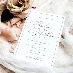Hochzeitseinladungsvorlage, traditionelle Hochzeitskalligraphie und Bordüre, bearbeitbare Einladungen, bedruckbar, Templett INSTANT Download, #CCL
