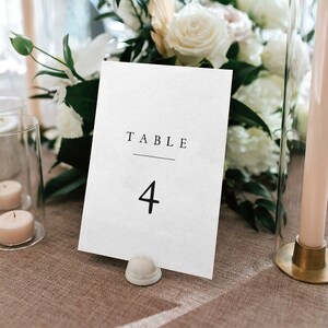 Moderne Schrift Hochzeit Tischnummer Vorlage (Digitaler Download) CATE