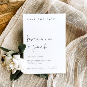 Save The Date Template, Printable Save The Date Card, Save The Day Invites, Save Our Date Template, Save The Date Cards, Editable, #BONNIE