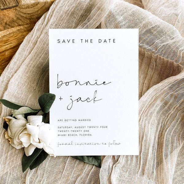 Save The Date Template, Printable Save The Date Card, Save The Day Invites, Save Our Date Template, Save The Date Cards, Editable, #BONNIE