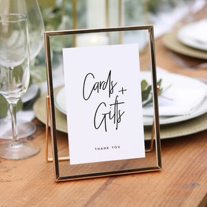 Cards and Gifts Sign Template, Modern minimalist Cards and Gifts Sign Printable, 5x7 & 8x10, Wedding Template, Wedding Sign, TEMPLETT, #SNDY