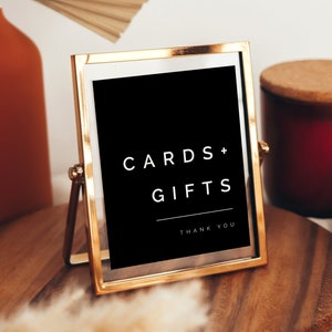 Panneau moderne pour cartes et cadeaux, panneau pour cartes et cadeaux imprimable, 5 x 7 et 8 x 10, modèle de mariage, panneau de mariage, à modifier avec TEMPLETT, #ELNA