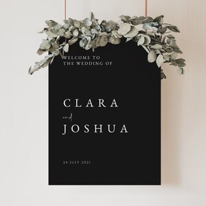 Schwarzes Hochzeit Willkommensschild, Stimmungsvolles Hochzeitsschild, Großes Hochzeitsschild, Modernes Hochzeit Willkommensschild, Willkommensschild Hochzeit, #BL69