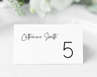 Modern Wedding Place Card Template, Minimalist, Printable, Escort Card, Editable, Name Card, digital download, INSTANT DOWNLOAD, DIY, #MD48H