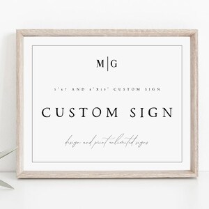 Minimalist Wedding Sign Template, Wedding Custom Sign, Editable Printable Personalised, Templett, 5x7 & 8x10, Instant Download, MDLN