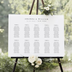 Seating Chart Template, Printable Seating Plan, Instant Download Printable, 100% Editable Template, Modern Wedding, Digital Download, DIY