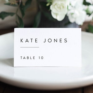 Modern Wedding Escort Card Template, Minimalist, Printable, Place Card, Editable, Name Card, Digital Download, INSTANT Download, DIY, #KATE