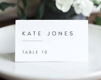 Modern Wedding Escort Card Template, Minimalist, Printable, Place Card, Editable, Name Card, Digital Download, INSTANT Download, DIY, #KATE