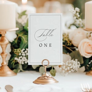 Sjabloon tabelnummer bruiloft, elegante scripttabelnummerkaart, 5 x 7 en 4 x 6, bewerkbare sjabloon, bruiloft direct downloaden, #CCL