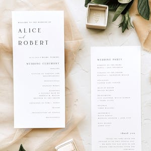 Printed Wedding Program, Wedding Programs, Catholic Wedding Program, Ceremony Program, Order of Service, Wedding Programme, #ALC