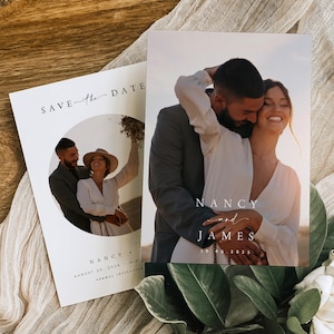 Save the Date Card, Printable Save the Date Wedding Template, Printable and Electronic Save the Date Evite Download Self Editable, #NNC