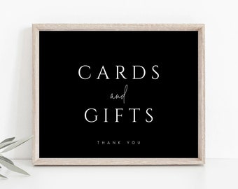 Wedding Cards and Gifts Sign Template, Cards & Gifts Sign Printable, 5x7 and 8x10 Wedding Template, Wedding Sign, Edit with TEMPLETT #RSE