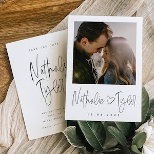 Foto Save the Date Karten für Hochzeit, Save Our Date Minimale Hochzeit Save the Date Karten mit Umschlägen, benutzerdefinierte Hochzeitskarten Foto, #NTHL