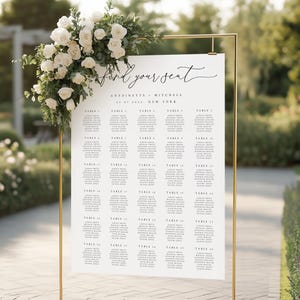 Wedding Seating Chart Template, Table Seating Chart, Wedding Seating Chart Sign, Wedding Seating Plan, Table Plan Wedding, #ANTN