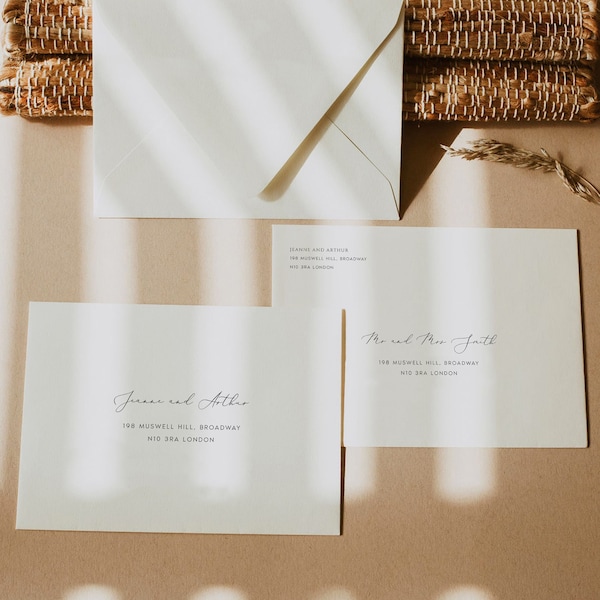 Calligraphy Envelope Etsy