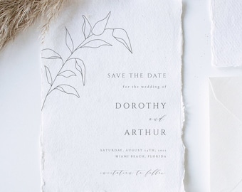 Botanical Save the Date Invitation, Fine Art Botanical, Printable Save the Date Card, Wedding Date Card Template, TEMPLETT, #DOROTHY
