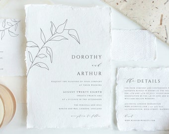 Botanical Wedding Invitation, Fine Art Botanical, Printable Wedding Invitation, Wedding Invitation Template, TEMPLETT, #DOROTHY