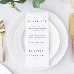 Hochzeit Dankeskarte Vorlage, Hochzeit Dankeskarte, Dankeskarte zum Ausdrucken, Digitale Dankeskarte, Minimalistisch, Templett, #LZBTH