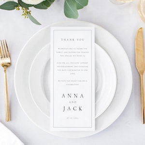 Minimalistische Dankeskarten-Vorlage, moderne flache Dankeskarte, Hochzeit Danke, voll editierbar, DIY, Sofort Download, Templett, #NNA