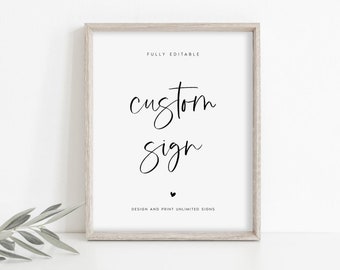 Editable Wedding Sign, Custom Bridal Shower Sign Template, Create Any Sign Unlimited Times, Digital Download Wedding Signs Templett, #SMMR
