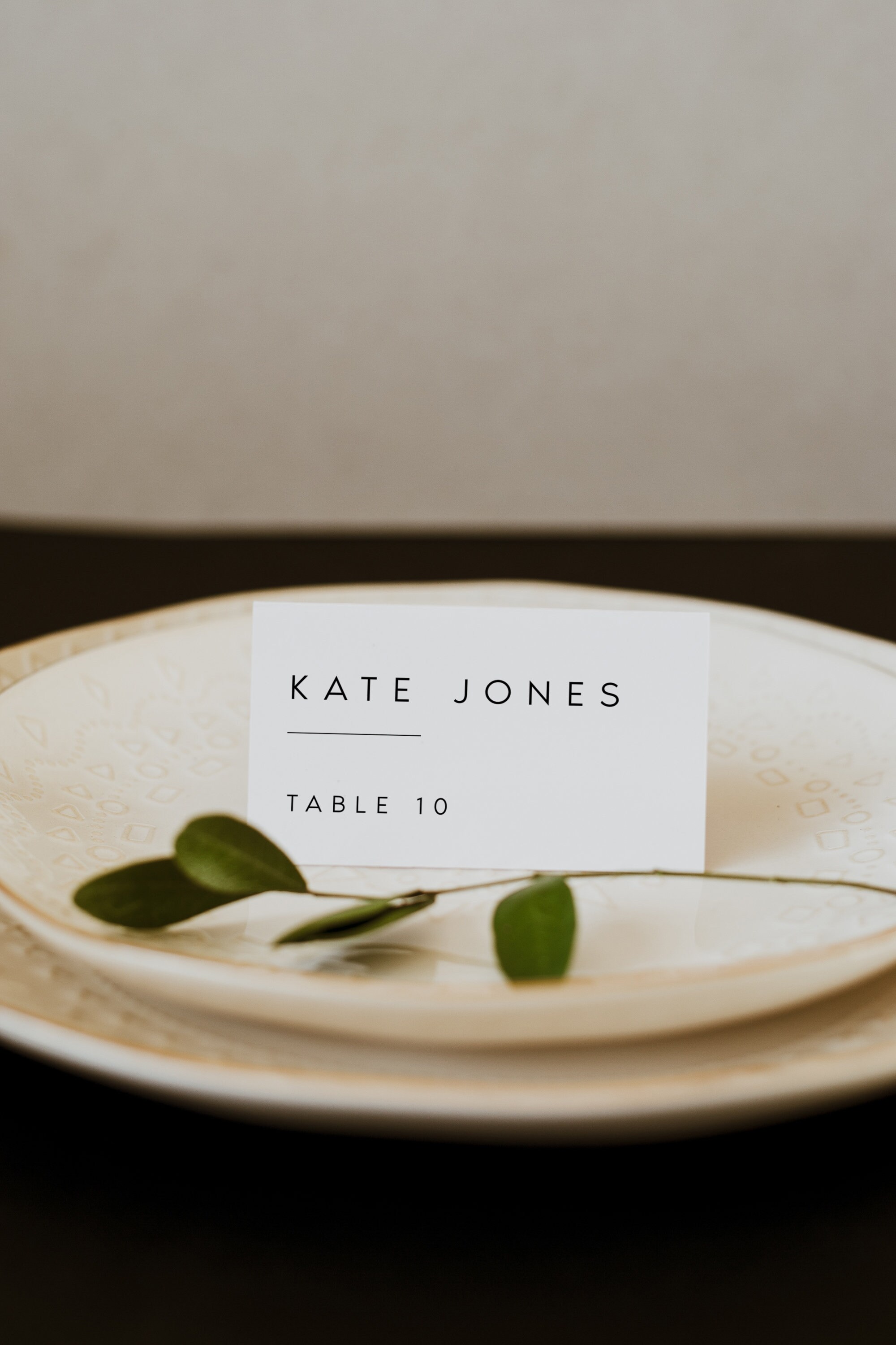 Modern Wedding Escort Card Template Minimalist Printable - Etsy