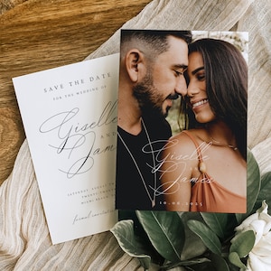 Photo Save the Date Invitation Template, Minimalist Save the Date, Classic Save the Date, Boho Save the Date Cards Editable Template, #GSLL