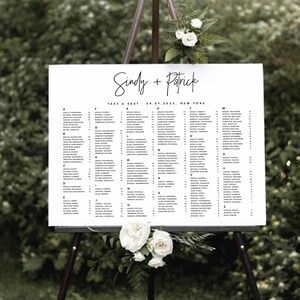 Seating Chart Template, Modern & Minimalist Editable Instant Download Seating Plan, Templett, Digital Download, Wedding Seating Chart, #SNDY