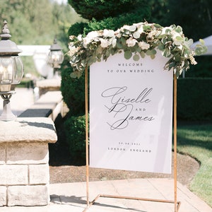 Wedding Welcome Sign Template, Elegant Editable Signs, Classic Calligraphy Welcome To Our Wedding Sign Printable, INSTANT Download, #GSLL