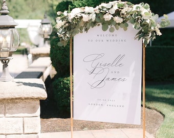 Wedding Welcome Sign Template, Elegant Editable Signs, Classic Calligraphy Welcome To Our Wedding Sign Printable, INSTANT Download, #GSLL