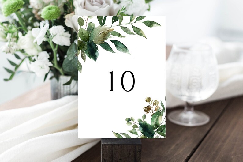 Digital Download #GRN65T Editable Greenery Wedding Template Bundle Wedding Stationery Template Elegant DIY Invitation Set Foliage
