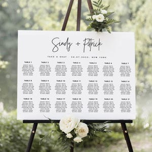 Modern Seating Chart Template, Minimalist Editable Instant Download Seating Plan, Templett, Digital Download, Wedding Seating Chart, #SNDY