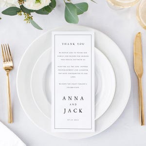 Tarjetas de agradecimiento, tarjeta de agradecimiento de boda impresa, nota de agradecimiento por la decoración de la mesa de boda, tarjetas de agradecimiento personalizadas, agradecimiento simple, #NNA