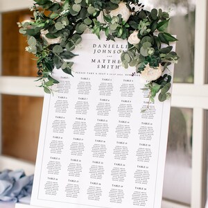 Modern Seating Chart Template, Minimalist Editable Instant Download Seating Plan, Templett, Digital Download, Wedding Seating Chart, #DNLL