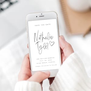 Save the Date Template, Save the Date Digital, Electronic Save the Date, Digital Save the Dates, Save the Date Evite Digital Download, #NTHL