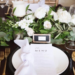 Modèle de menu de mariage minimaliste, menu de dîner de mariage de script moderne, imprimable, téléchargement numérique, menu de dîner de réception modifiable, bricolage, KATE image 4