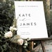 Minimalist Wedding Welcome Sign, Welcome Wedding Sign, Script Wedding Welcome Sign, Modern Wedding Signs, Large Wedding Sign, #KATE